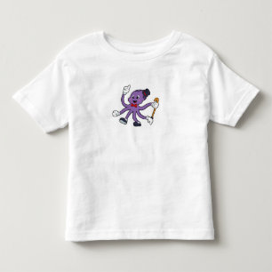 Camiseta Infantil Octopus como mágico com chapéu