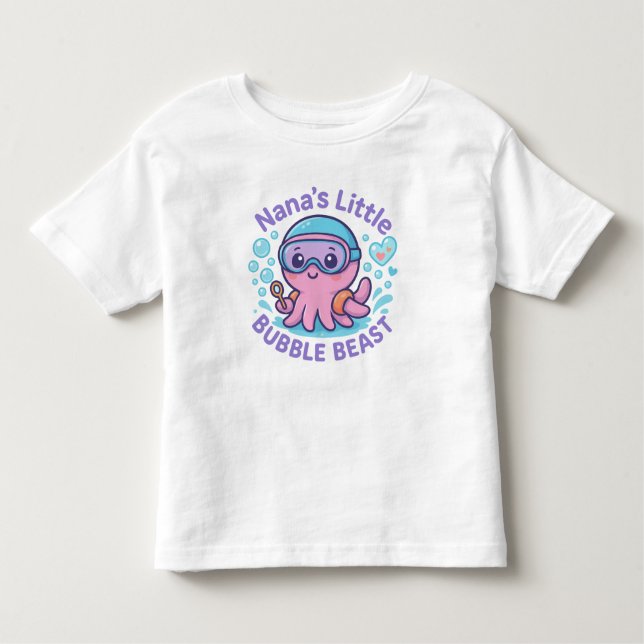 Camiseta Infantil Octopus da Pequena Borracha de Nana (Frente)