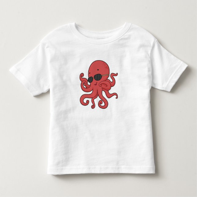 Camiseta Infantil Octopus Óculos escuros (Frente)