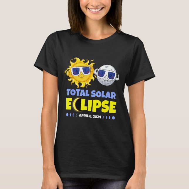 Camiseta Infantil Óculos de Eclipse Solar Total So (Frente)