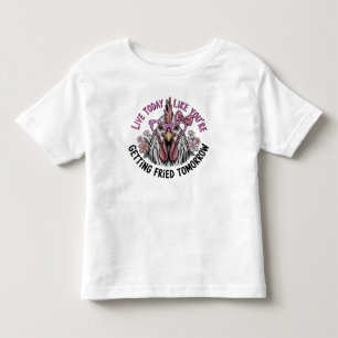 Camiseta Infantil Óculos de Galo Engraçado Citação Motivacional