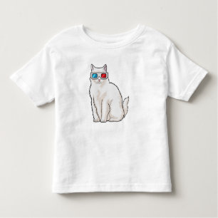 Camiseta Infantil Óculos de gato
