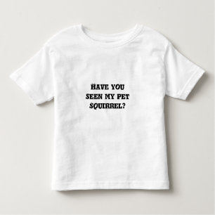 Camiseta Infantil Ocultando T-shirts e T-shirts engraçadas SQUIRREL