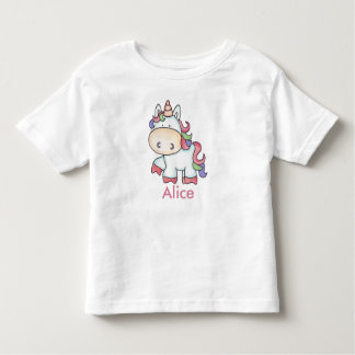 Camiseta Infantil Ofertas personalizadas de Unicórnio de Alice