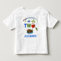 Ofishally, dois bebês T-shirt O-fish-ally, dois ra