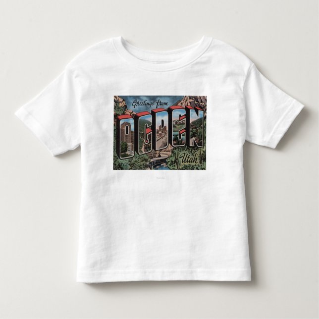 Camiseta Infantil Ogden, letra ScenesOgden de UtahLarge, UT (Frente)