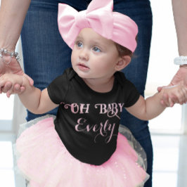 Camiseta Infantil Oh Bebê Personalizado Rosa Menina Mimi