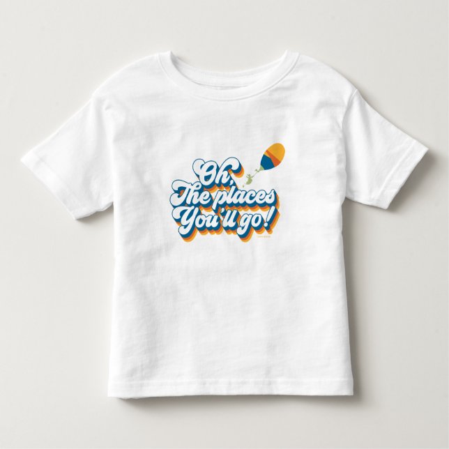 Camiseta Infantil Oh, Os Lugares Que Você Vai! Citação com Balão (Frente)