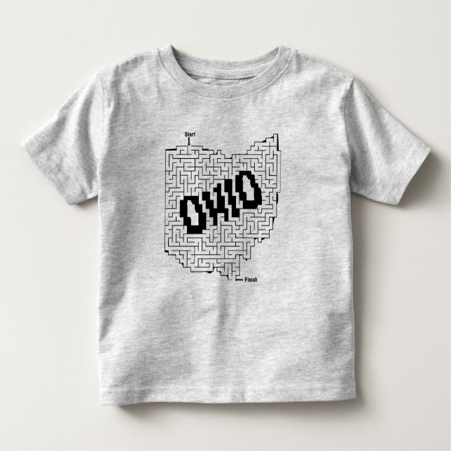 Camiseta Infantil Ohio Maze Quebra-cabeça (Frente)