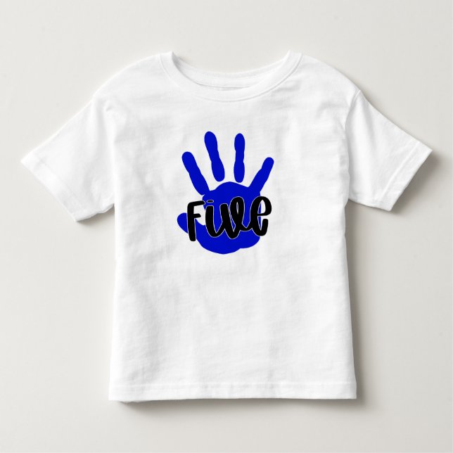 Camiseta Infantil Olá, 5º Aniversário, 5, Aniversário (Frente)