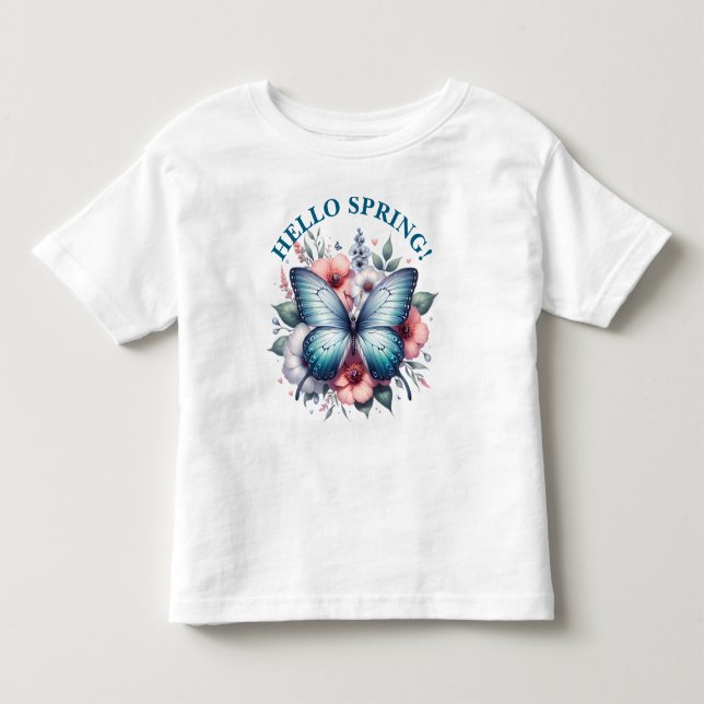 Camiseta Infantil Olá Borboleta da Primavera-96282 (Frente)