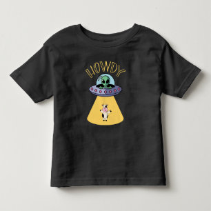 Camiseta Infantil Olá, Gráfico de OVNI Engraçado