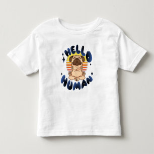 Camiseta Infantil Olá humano Cão ioga meditando