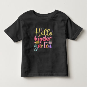 Camiseta Infantil Olá, Jardim de Infância, Colorida Toddler