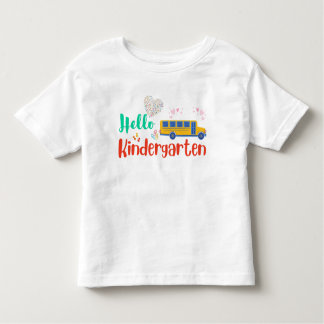 Camiseta Infantil Olá, jardim de infância, primeiro dia de escola