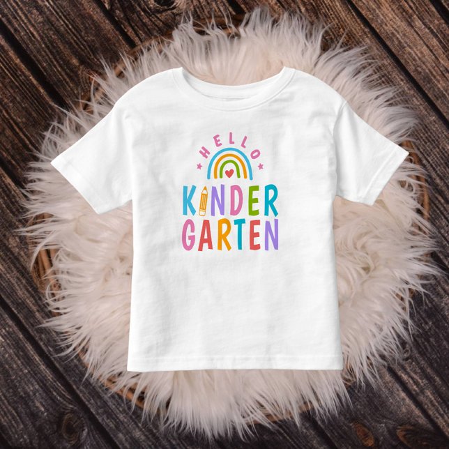 Camiseta Infantil Olá Jardim de Infância Toddler T-Shirt (Criador carregado)