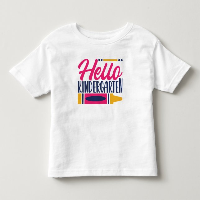 Camiseta Infantil Olá Kindergarten (Frente)