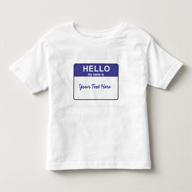 Camiseta Infantil Olá! meu nome é… (Frente)