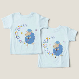 Camiseta Infantil Olá Ovelha Azul