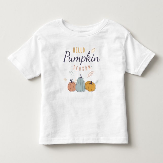 Camiseta Infantil Olá, Pumpkin Season (Frente)