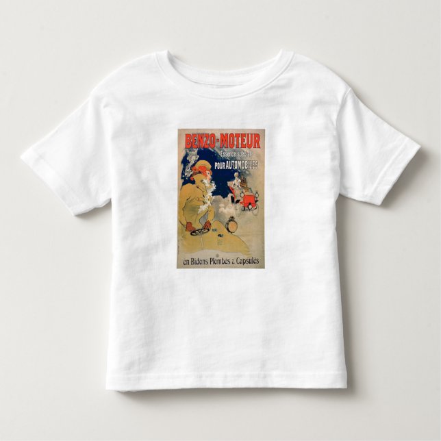 Camiseta Infantil Óleo de motor "benzo-Moteur" Especi da propaganda (Frente)