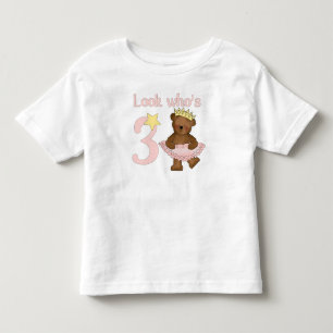 Camiseta Infantil Olha quem é 3 anos de menina