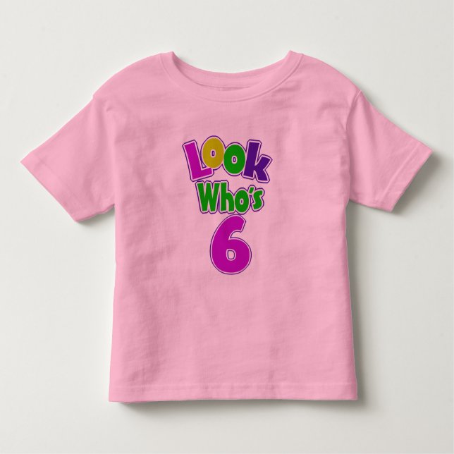 Camiseta Infantil Olha quem tem 6 anos (Frente)