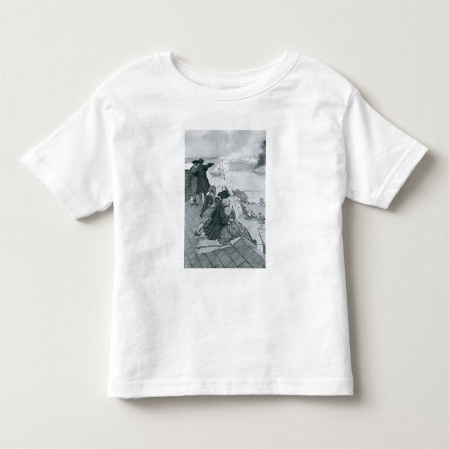 Camiseta Infantil Olhando a luta na ilustração do monte de depósito (Frente)