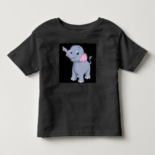Camiseta Infantil Olhando Adorável Fofa Amor Elefante imagem Impress