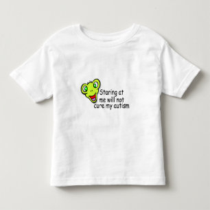 Camiseta Infantil Olhar fixamente em mim não me curará autismo (a