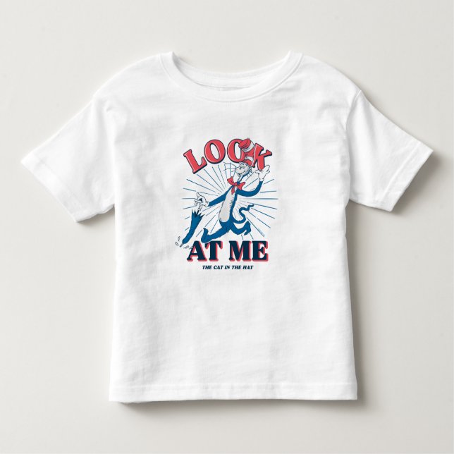 Camiseta Infantil Olhe Para Mim Gato No Chapéu (Frente)