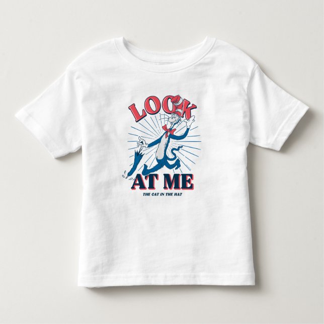Camiseta Infantil Olhe Para Mim Gato No Chapéu (Frente)