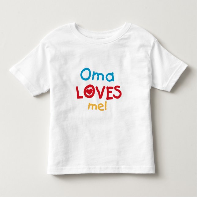 Camiseta Infantil Oma ama-me T-shirts e presentes (Frente)
