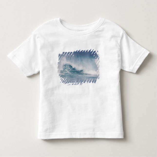 Camiseta Infantil Onda azul caindo, Maui, Havaí, EUA 3 (Frente)