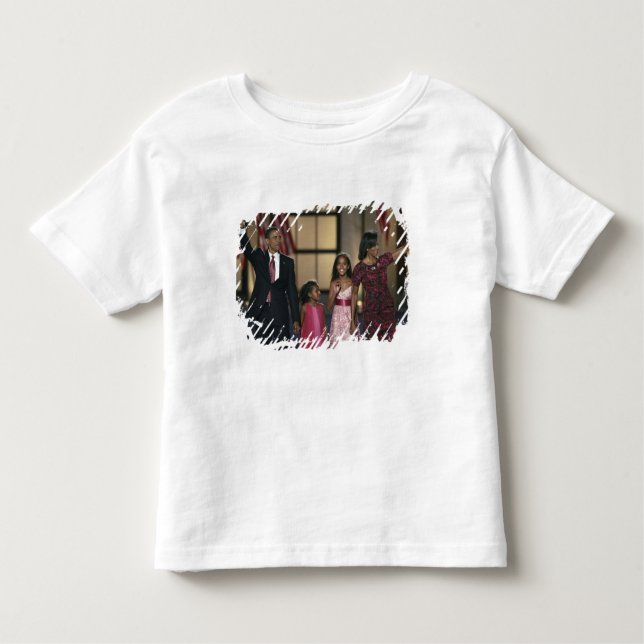 Camiseta Infantil Onda da família de Barak Obama na última noite de (Frente)