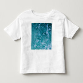 Camiseta Infantil Ondas profundas do oceano azul