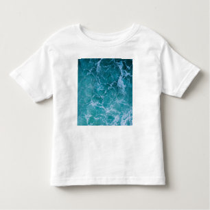 Camiseta Infantil Ondas profundas do oceano azul