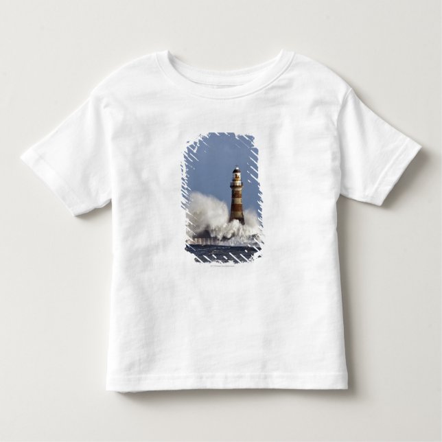 Camiseta Infantil Ondas que deixam de funcionar contra o farol de (Frente)