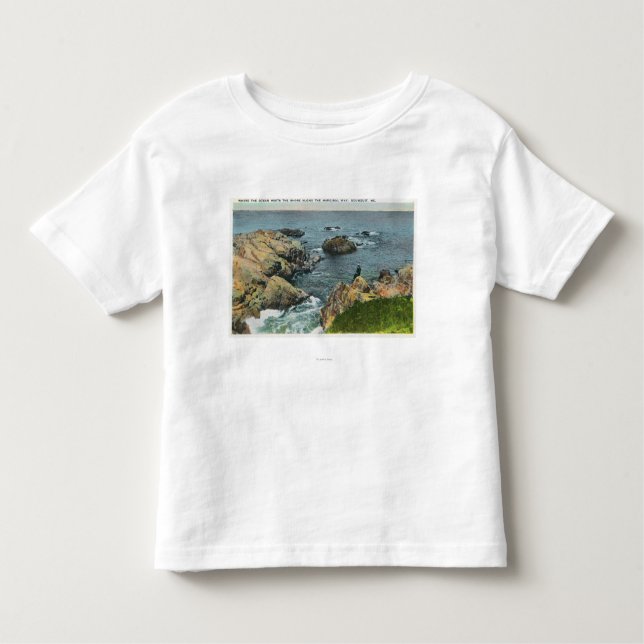 Camiseta Infantil Onde o oceano encontra a costa (Frente)