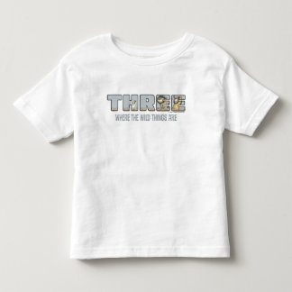 Camiseta Infantil Onde Vivem os Monstros Terceiro Aniversário
