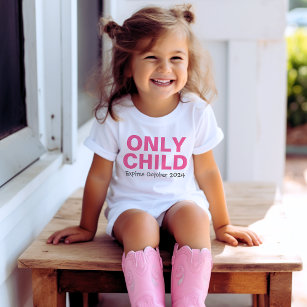 Camiseta Infantil Only Child Expiring Funny Pink Big Sister