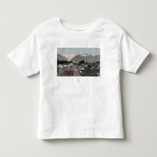 Camiseta Infantil Opinião aérea do CityValdez, AK do verão