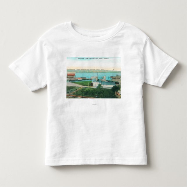 Camiseta Infantil Opinião aérea o beira-rio de Vallejo e a égua (Frente)