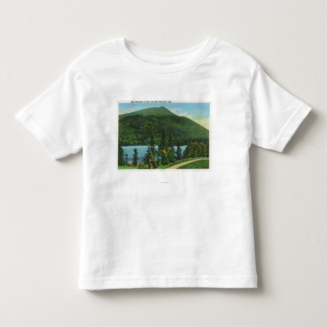 Camiseta Infantil Opinião azul do lago Mt da montanha (Frente)