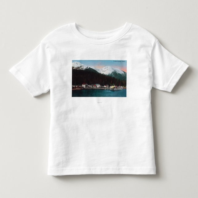 Camiseta Infantil Opinião da cidade com primaveras de DocksTenakee, (Frente)