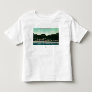 Camiseta Infantil Opinião da cidade de Ketchikan, Alaska do navio a