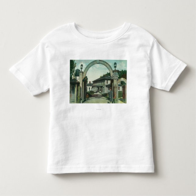 Camiseta Infantil Opinião da entrada ao Ft. Pedreiro que mostra o (Frente)
