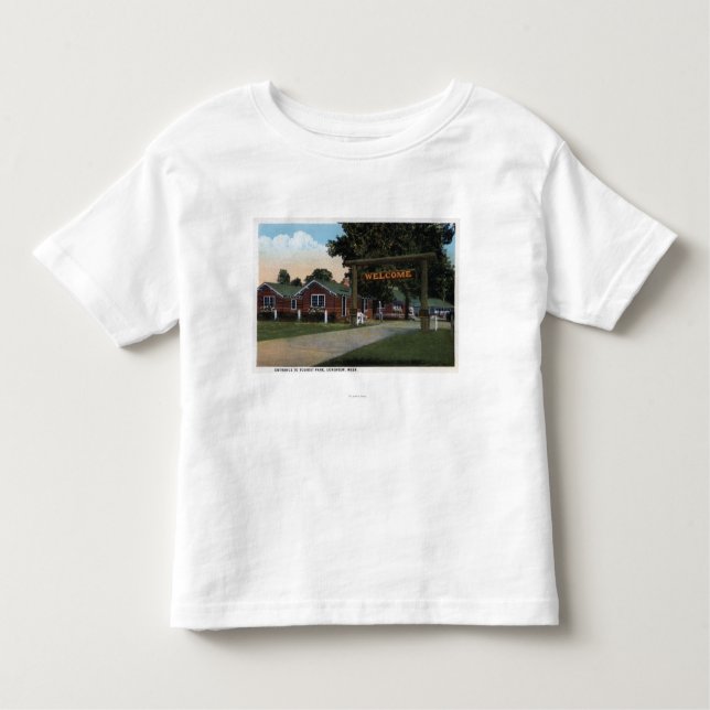 Camiseta Infantil Opinião da entrada do parque do turista (Frente)