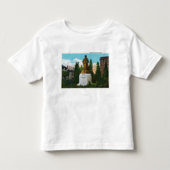 Camiseta Infantil Opinião da estátua de Nathaniel Hawthorne (Frente)