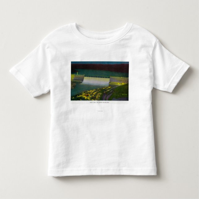 Camiseta Infantil Opinião da noite, represa grande de Coulee (Frente)
